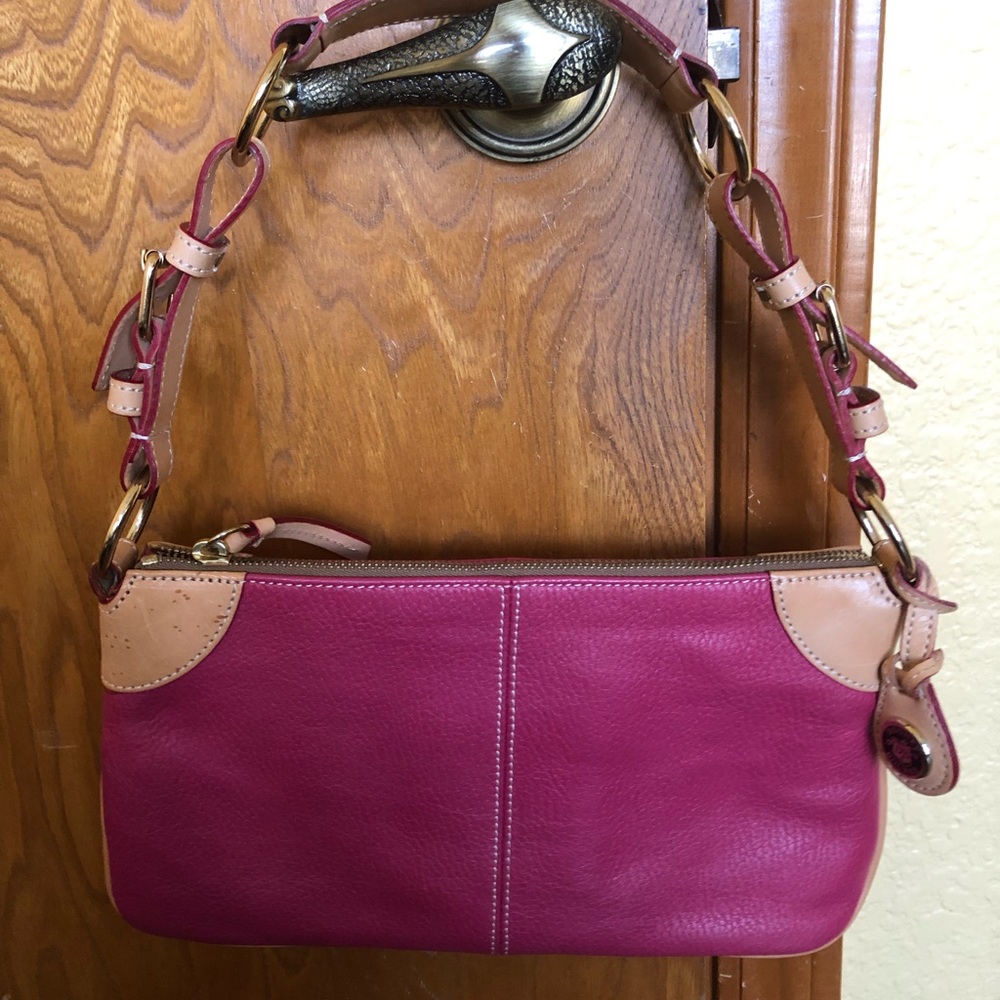 Dooney & Bourke Pink and Tan Shoulder Bag - Picture 2 of 8